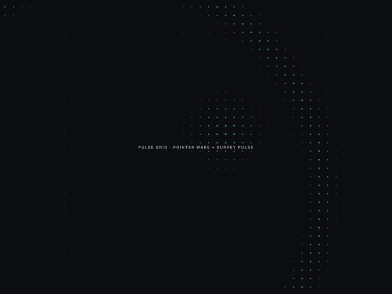 Pulse Grid motion piece, live, static preview